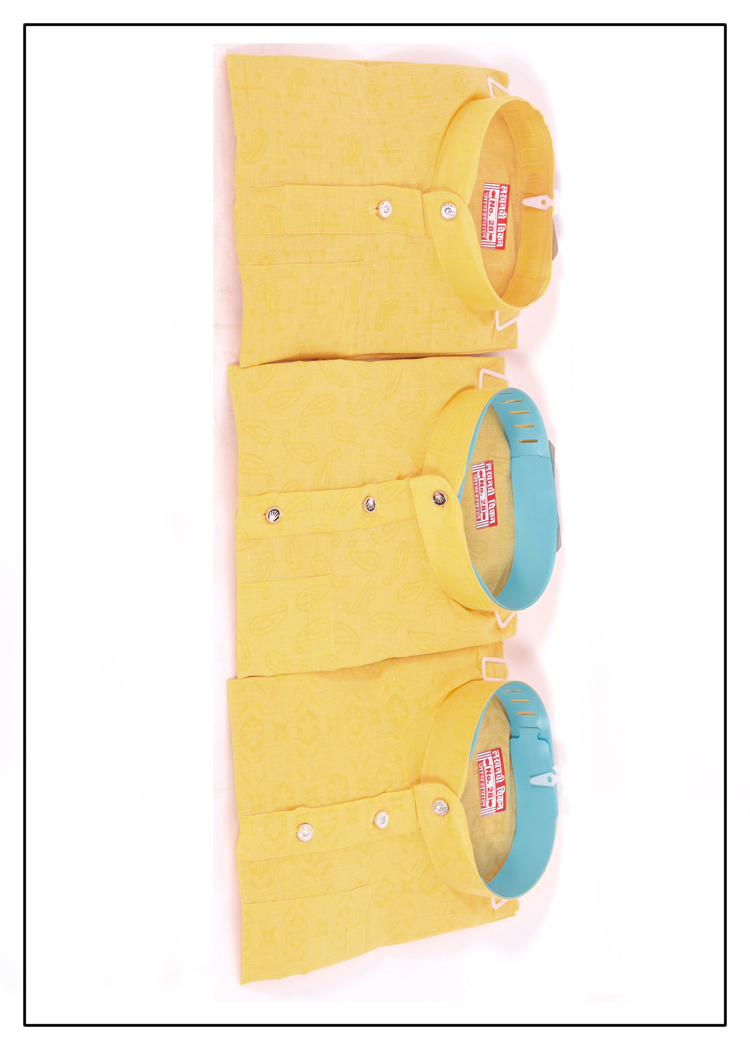 Yellow Lining Boys Kurta Pajama