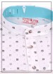 White Cotton Print Boys Kurta Pajama